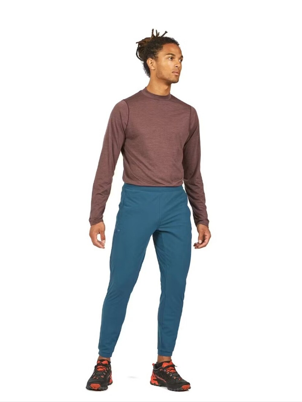 Mens Janji Mercury Track Running Pant - Teal Blue - Medium